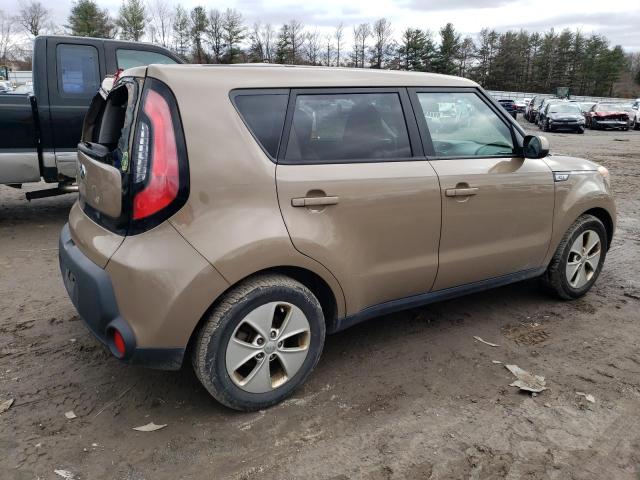 KNDJN2A23F7206124 - 2015 KIA SOUL TAN photo 3