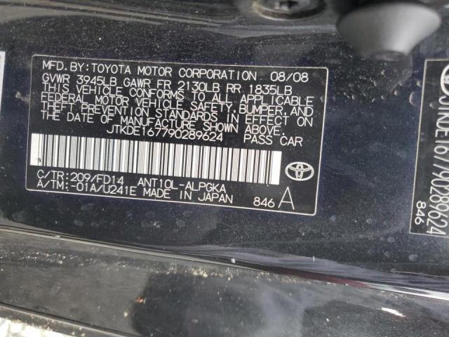 JTKDE167790289624 - 2009 TOYOTA SCION TC შავი ფოტო 13