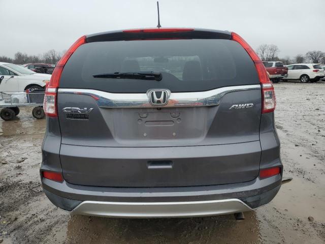 2HKRM4H56FH683188 - 2015 HONDA CR-V EX GRAY photo 6