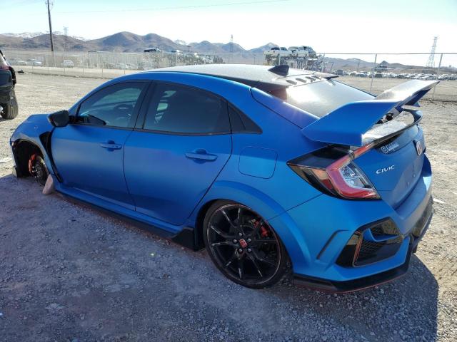 SHHFK8G76MU205222 - 2021 HONDA CIVIC TYPE-R TOURING BLUE photo 2