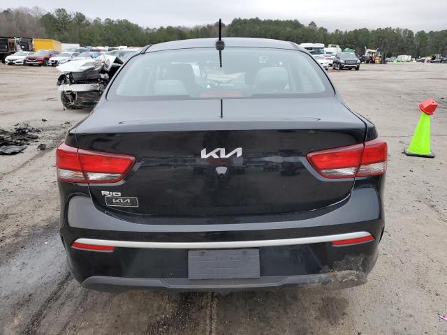 3KPA24AD0NE507499 - 2022 KIA RIO LX BLACK photo 6