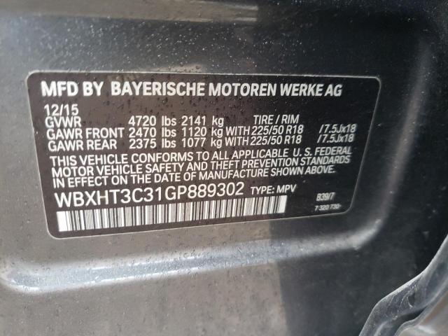WBXHT3C31GP889302 - 2016 BMW X1 XDRIVE28I GRAY photo 13