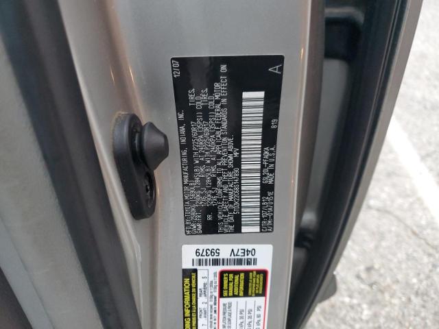 5TDZK22C68S147890 - 2008 TOYOTA SIENNA XLE SILVER photo 13