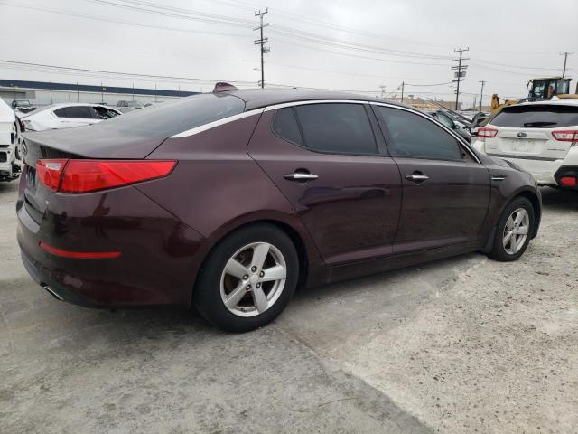 5XXGM4A70EG321581 - 2014 KIA OPTIMA LX BURGUNDY photo 3