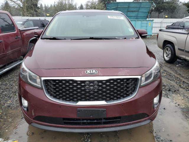 KNDMC5C13G6188112 - 2016 KIA SEDONA EX BURGUNDY photo 5