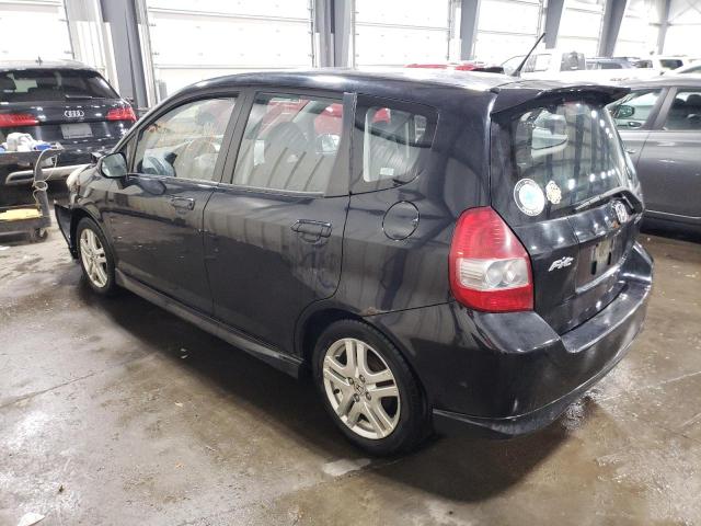 JHMGD37617S019832 - 2007 HONDA FIT S BLACK photo 2