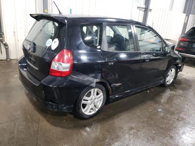 JHMGD37617S019832 - 2007 HONDA FIT S შავი ფოტო 3