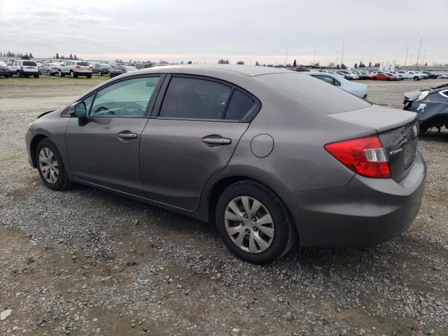 19XFB2F54CE349919 - 2012 HONDA CIVIC LX GRAY photo 2