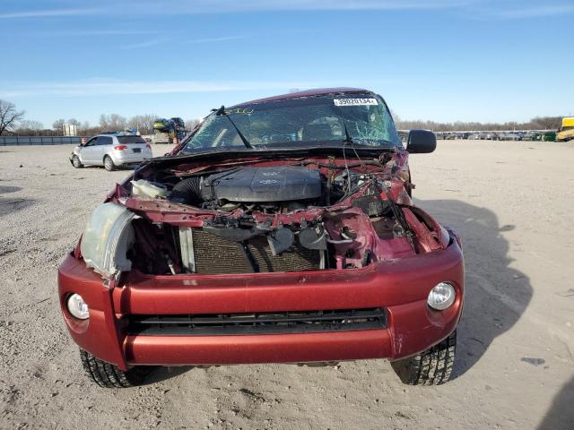 5TEKU72N27Z371542 - 2007 TOYOTA TACOMA DOUBLE CAB PRERUNNER LONG BED RED photo 5