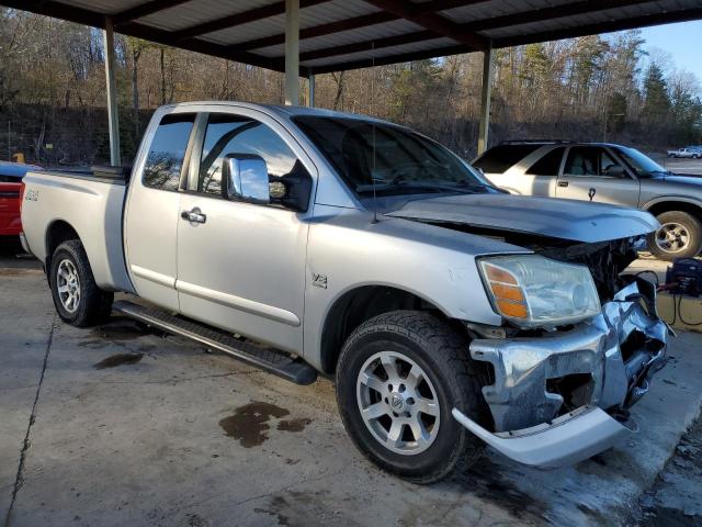 1N6AA06B54N581057 - 2004 NISSAN TITAN XE SILVER photo 4