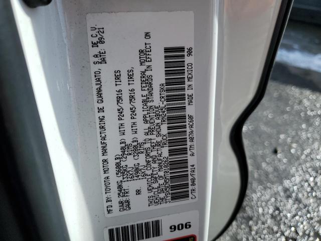 3TYSX5EN5MT010262 - 2021 TOYOTA TACOMA ACCESS CAB Ақ фото 12