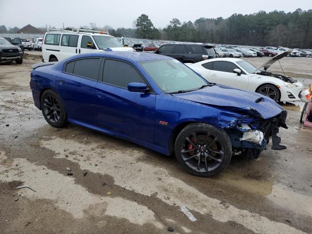 2C3CDXGJXLH141364 - 2020 DODGE CHARGER SCAT PACK BLUE photo 4