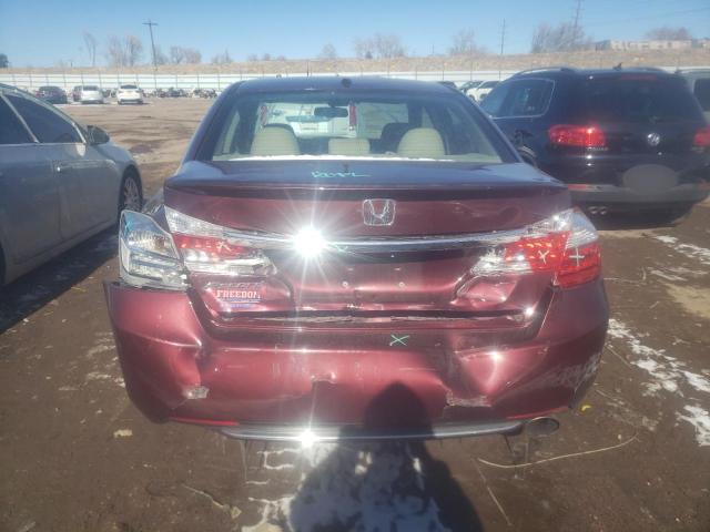 1HGCR2F81FA264618 - 2015 HONDA ACCORD EXL MAROON photo 6