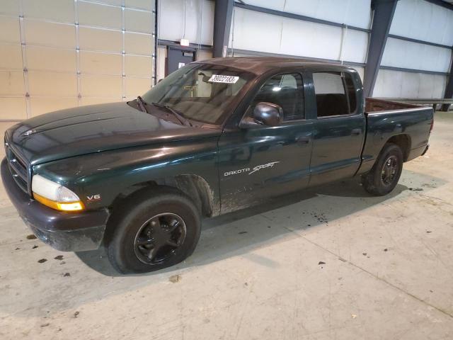 1B7GL2AX0YS735753 - 2000 DODGE DAKOTA QUAD GREEN photo 1