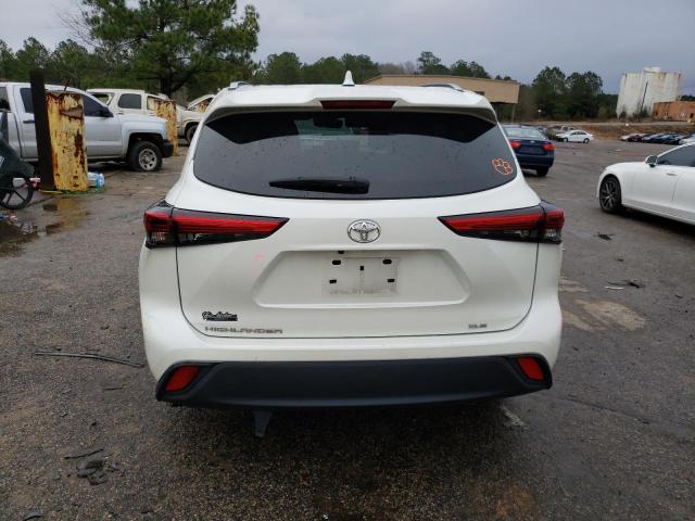 5TDGZRBH6MS552763 - 2021 TOYOTA HIGHLANDER XLE WHITE photo 6