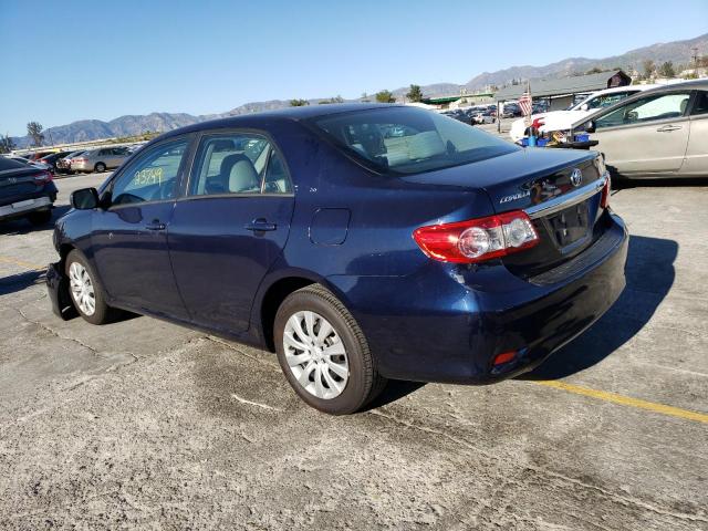 5YFBU4EE3CP057179 - 2012 TOYOTA COROLLA BASE BLUE photo 2