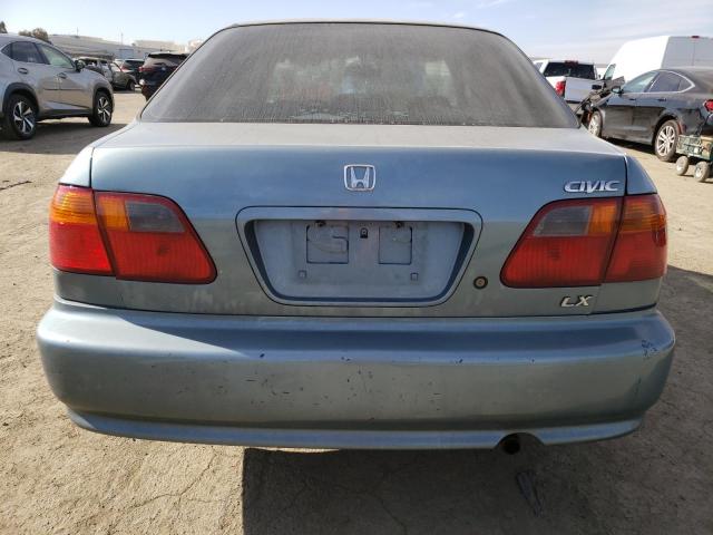 2HGEJ6610YH591350 - 2000 HONDA CIVIC BASE BLUE photo 6