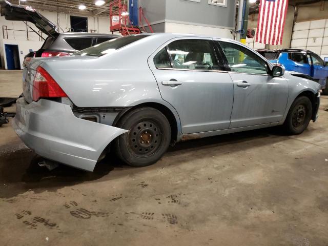 3FADP0L35AR133802 - 2010 FORD FUSION HYBRID BLUE photo 3