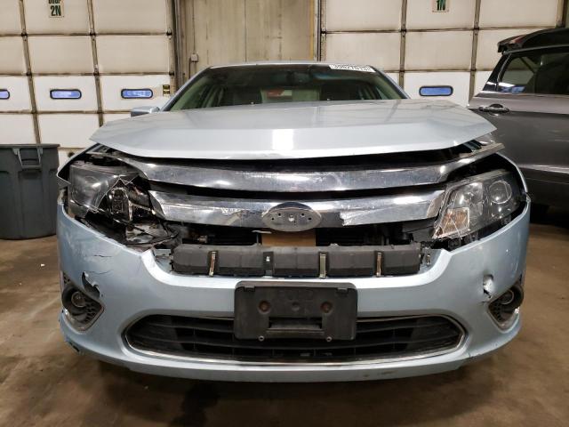 3FADP0L35AR133802 - 2010 FORD FUSION HYBRID BLUE photo 5