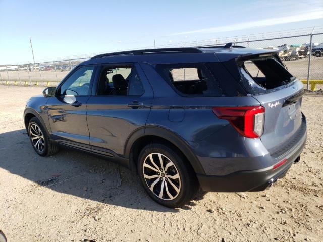 1FM5K8GC6MGB23809 - 2021 FORD EXPLORER ST BLUE photo 2