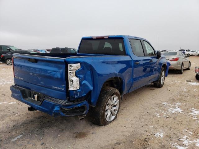 1GCPABEK7NZ527599 - 2022 CHEVROLET SILVERADO C1500 CUSTOM BLUE photo 3