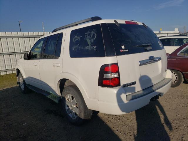 1FMEU73E39UA40049 - 2009 FORD EXPLORER XLT WHITE photo 2