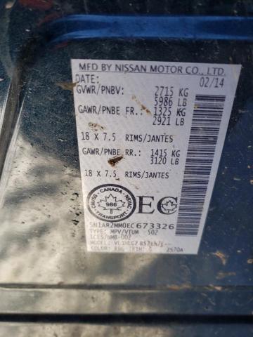 5N1AR2MM0EC673326 - 2014 NISSAN PATHFINDER S BLUE photo 14