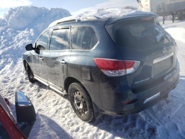 5N1AR2MM0EC673326 - 2014 NISSAN PATHFINDER S BLUE photo 2
