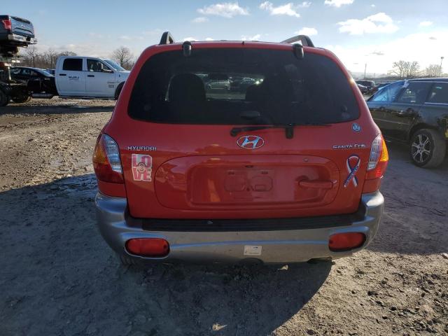 KM8SB12B73U475161 - 2003 HYUNDAI SANTA FE GL RED photo 6