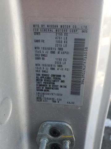 3N63M0ZN1FK715058 - 2015 CHEVROLET CITY EXPRE LT 白色 照片 13