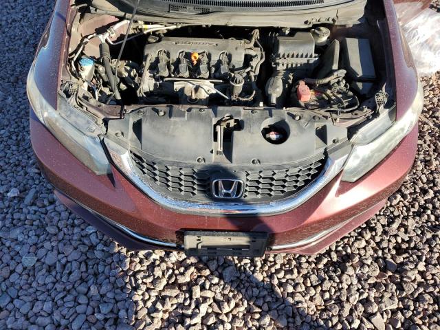 19XFB2F51DE287946 - 2013 HONDA CIVIC LX BURGUNDY photo 11