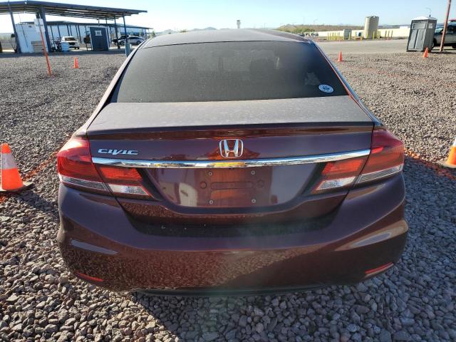 19XFB2F51DE287946 - 2013 HONDA CIVIC LX BURGUNDY photo 6