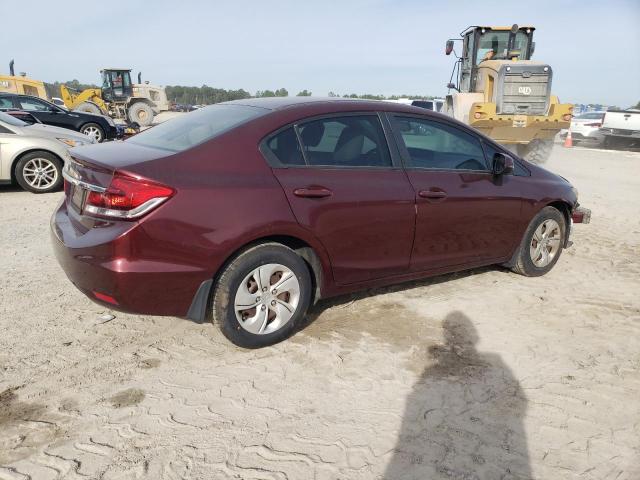 19XFB2F50DE025786 - 2013 HONDA CIVIC LX BURGUNDY photo 3