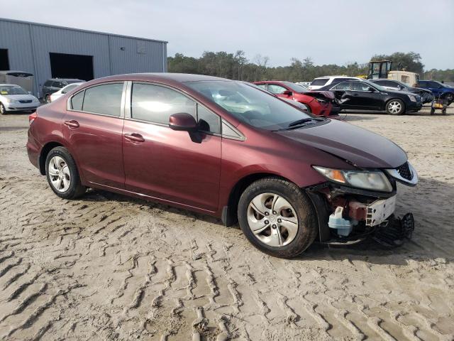 19XFB2F50DE025786 - 2013 HONDA CIVIC LX BURGUNDY photo 4