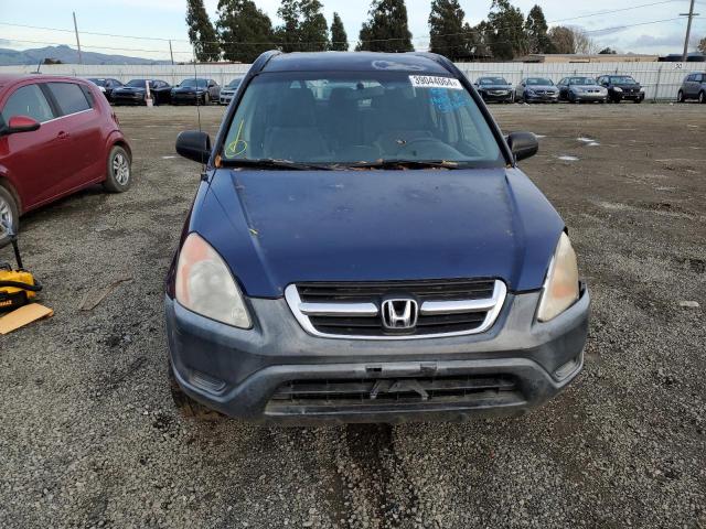 JHLRD684X2C006754 - 2002 HONDA CR-V LX BLUE photo 5