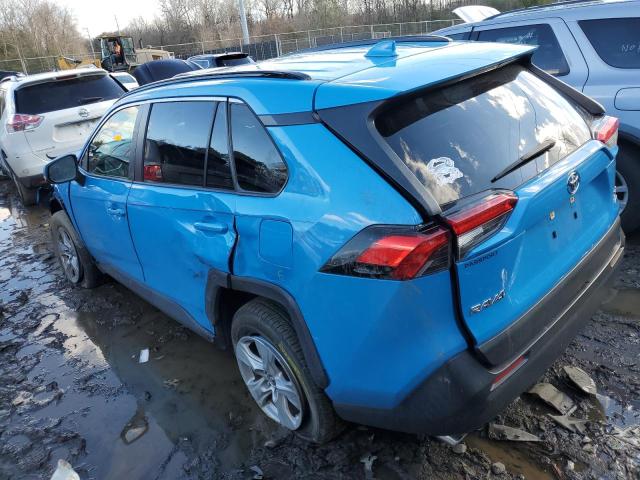 JTMP1RFV8KD017093 - 2019 TOYOTA RAV4 XLE BLUE photo 2