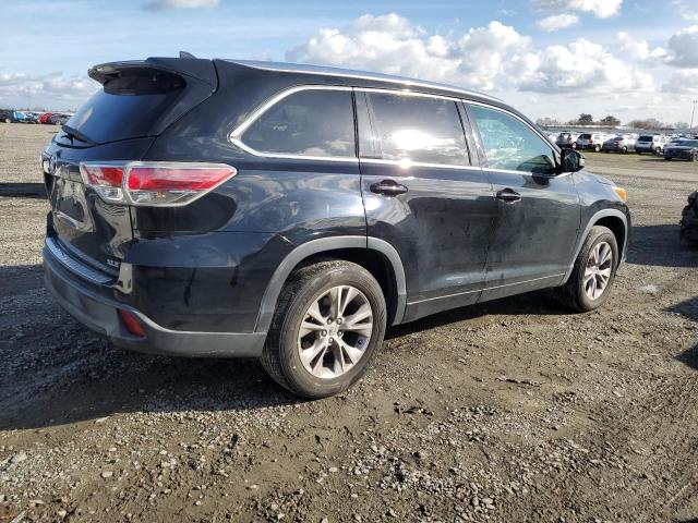 5TDKKRFH4FS068571 - 2015 TOYOTA HIGHLANDER XLE BLACK photo 3