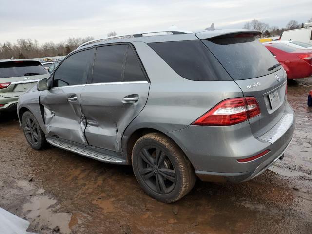 4JGDA5HBXCA042803 - 2012 MERCEDES-BENZ ML 350 4MATIC SILVER photo 2
