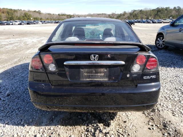 2HGES16551H528012 - 2001 HONDA CIVIC LX BLACK photo 6