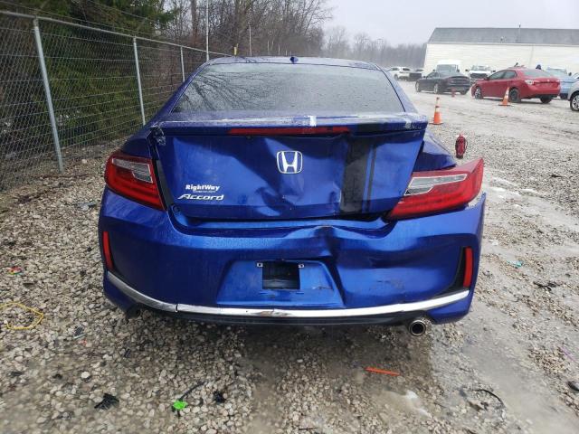 1HGCT1B81HA009763 - 2017 HONDA ACCORD EXL BLUE photo 6