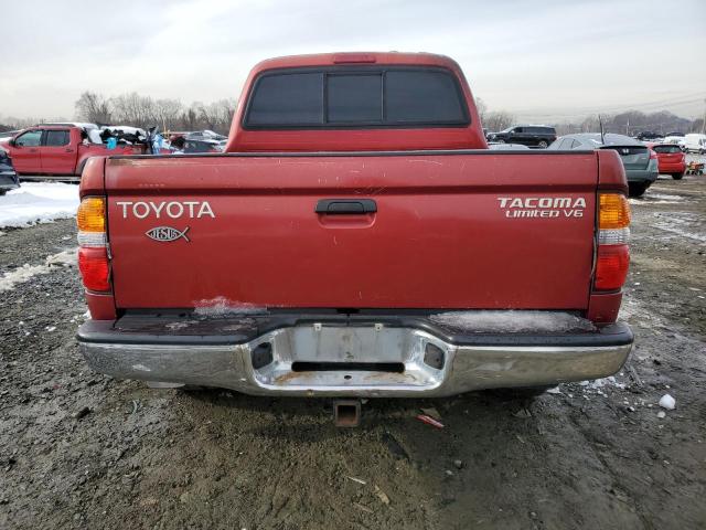 5TEHN72NX2Z100101 - 2002 TOYOTA TACOMA DOUBLE CAB BURGUNDY photo 6