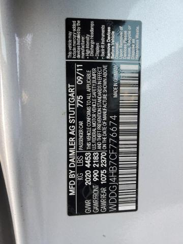 WDDGJ4HB7CF776674 - 2012 MERCEDES-BENZ C 250 SILVER photo 12