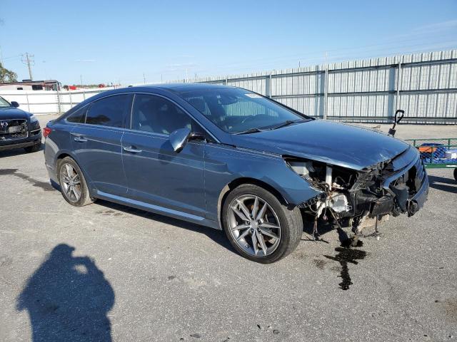 5NPE34AB5FH081318 - 2015 HYUNDAI SONATA SPORT BLUE photo 4