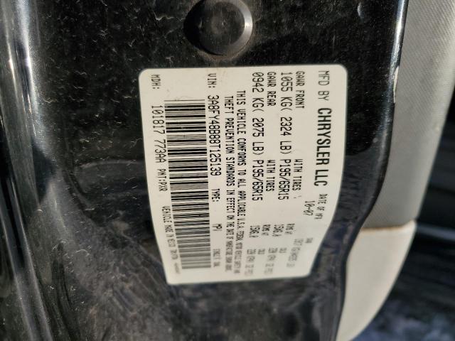 3A8FY48B88T125139 - 2008 CHRYSLER PT CRUISER BLACK photo 12