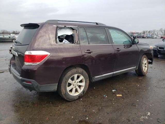 5TDBK3EH5CS158693 - 2012 TOYOTA HIGHLANDER BASE Bordeaux photo 3
