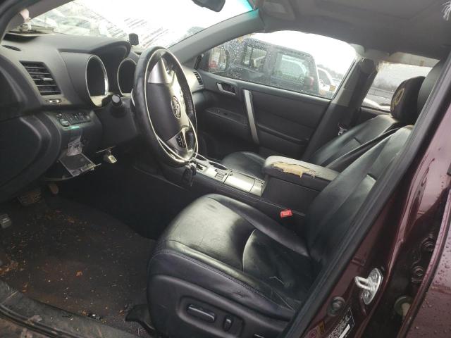 5TDBK3EH5CS158693 - 2012 TOYOTA HIGHLANDER BASE Bordeaux photo 7