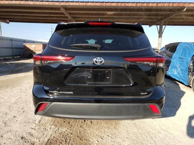 5TDGZRAH6NS559425 - 2022 TOYOTA HIGHLANDER XLE BLACK photo 6