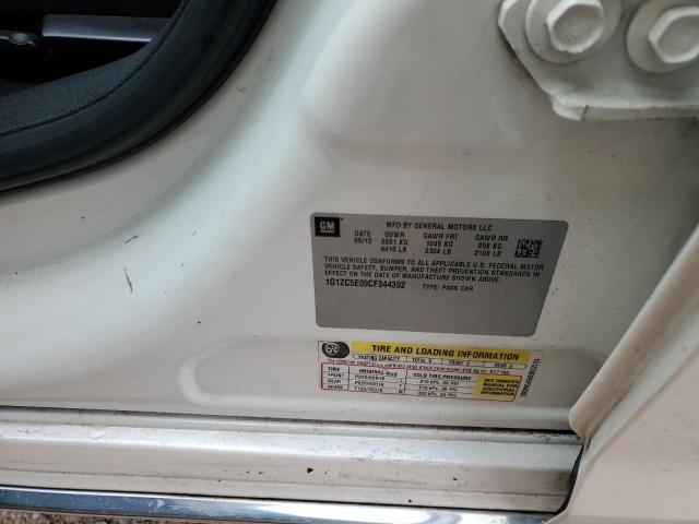 1G1ZC5E09CF344392 - 2012 CHEVROLET MALIBU 1LT თეთრი ფოტო 12