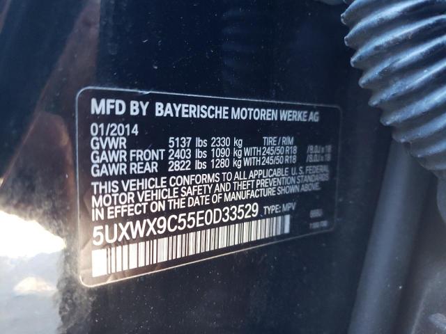 5UXWX9C55E0D33529 - 2014 BMW X3 XDRIVE28I BLACK photo 13