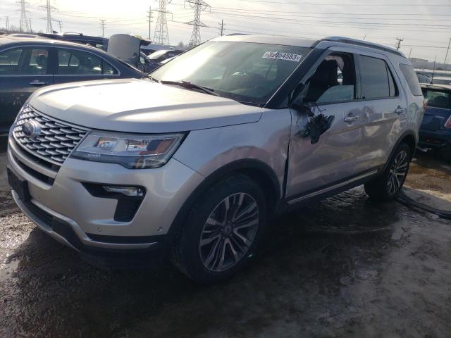 1FM5K8HT7JGC80887 - 2018 FORD EXPLORER PLATINUM SILVER photo 1